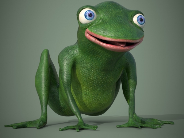 Happy Frog Stylized PBR Model